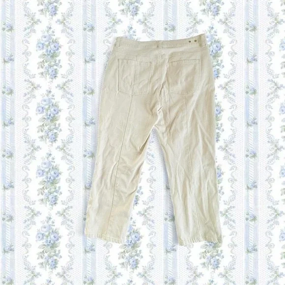 Cabi Women's Size 10 soho Cream Straight Leg Trousers - Picture 4 of 6